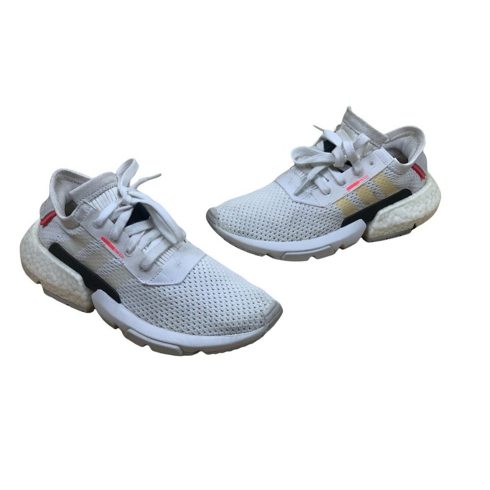 Adidas Mens POD S3 1 DB2875 White Running Shoes Sneakers Size 5 White Orange